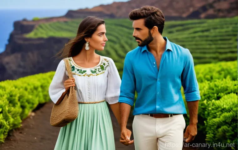 카나리아제도 전통 복장 - **Prompt 1: A Festive Gathering in Tenerife**
    "A vibrant, high-definition photograph capturing a...